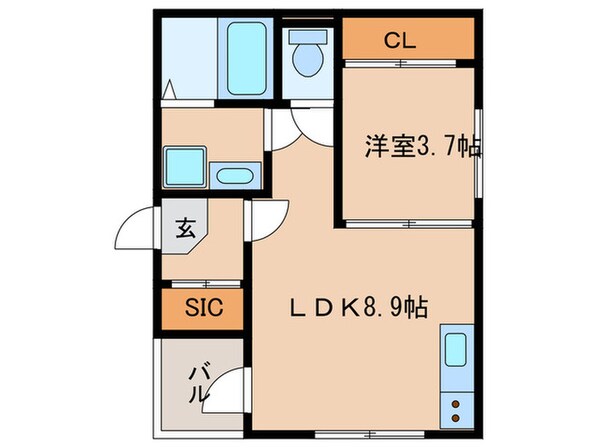 Wing志賀の物件間取画像